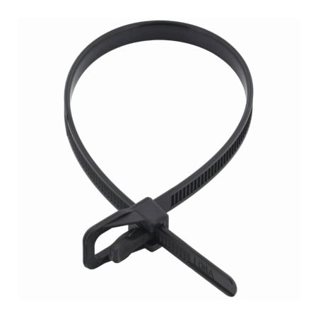 Netconnex Cable Tie, 8 in L, 2.16 in Max Bundle Dia., Black, Nylon 6/6, 50 lb Strength EVT-S08BK-HA
